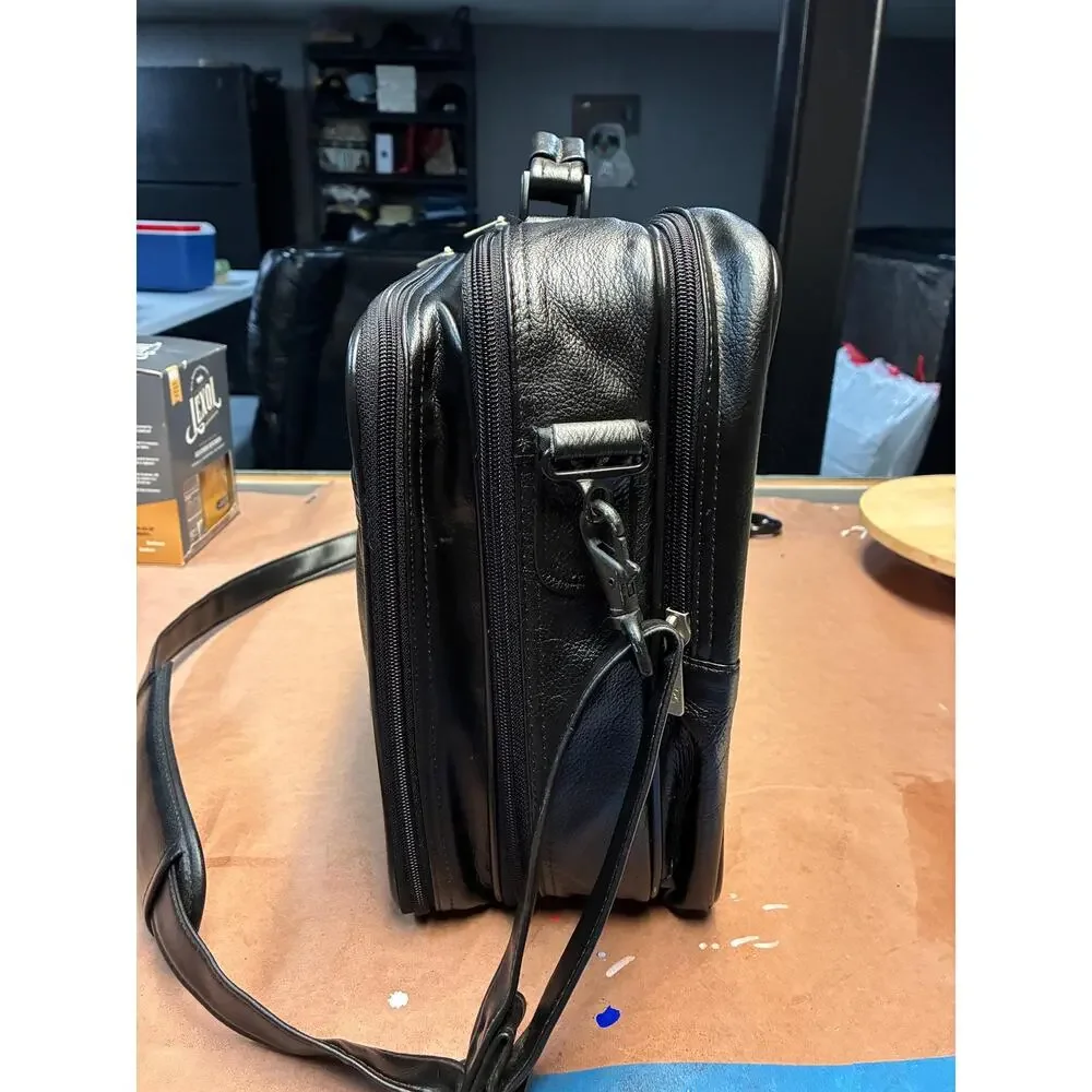 Vintage Case-Tek Leather Briefcase Bag | Genuine Leather Laptop Case
